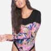 Palm Paradise Long Slv Bodysuit