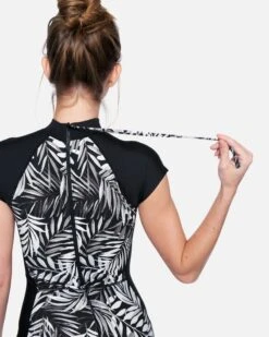 Palm Party Bodysuit -Quality Apparel Shop ho1004 black 5