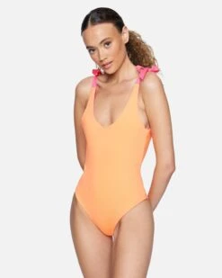 Solid Reversible Moderate One Piece -Quality Apparel Shop ho1063640 pink guava 5