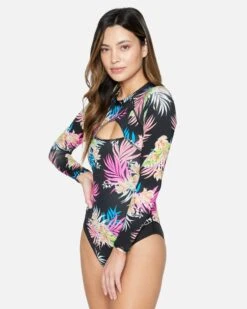 Hana Cross Yoke Surfsuit -Quality Apparel Shop ho1100 black 3