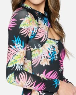 Hana Cross Yoke Surfsuit -Quality Apparel Shop ho1100 black 4