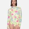 Bloom Wash Zip Back Cheeky Surfsuit