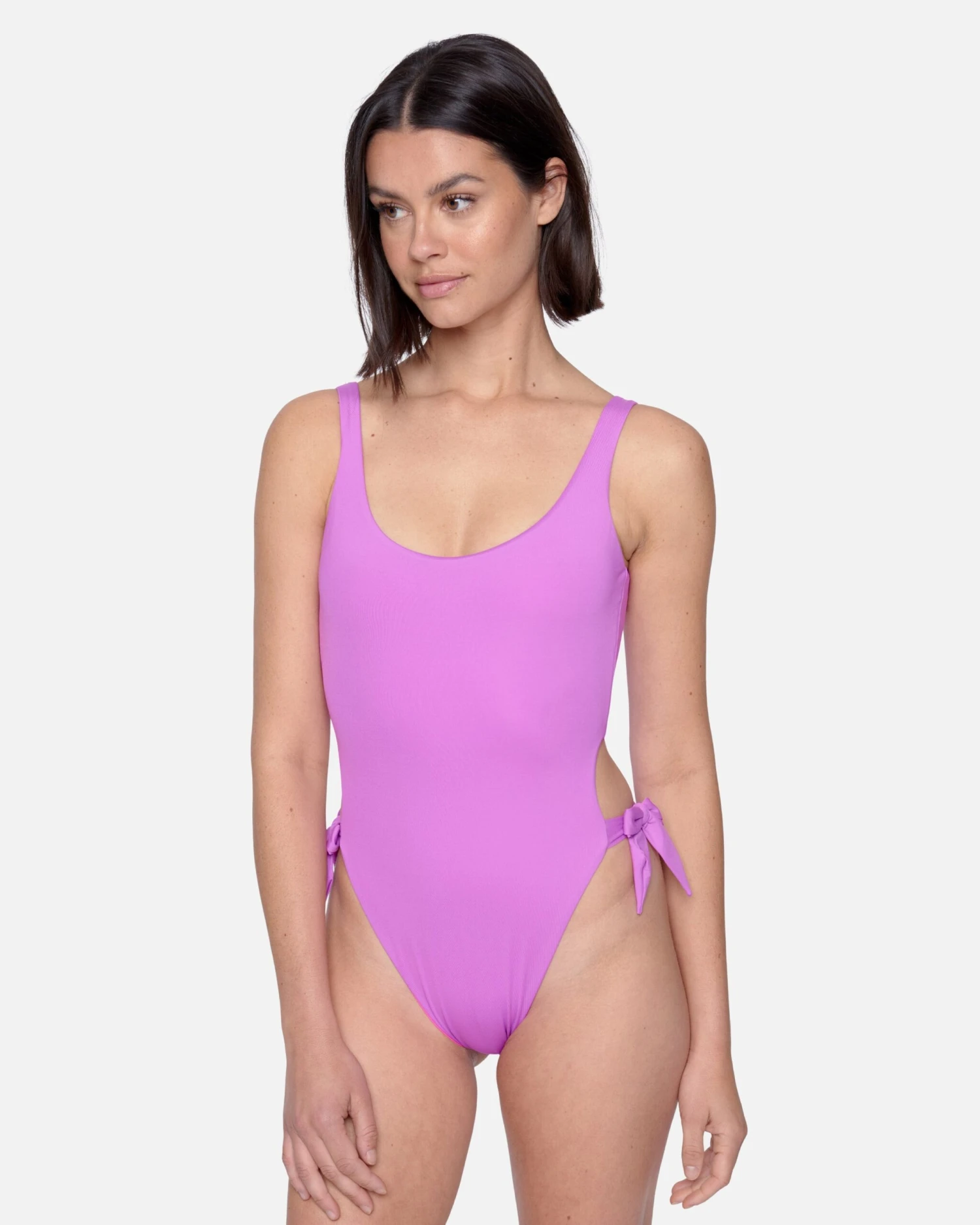 Solid Reversible Tie Side Cheeky One Piece 2 Solid Reversible Tie Side Cheeky One Piece - Image 2