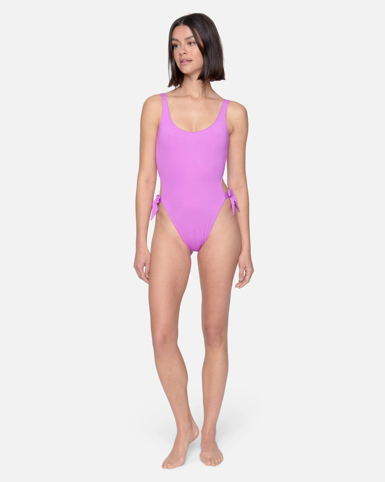 Solid Reversible Tie Side Cheeky One Piece 4 Solid Reversible Tie Side Cheeky One Piece - Image 4