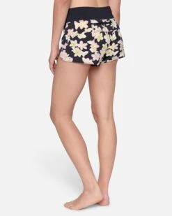 Plumeria Soft Waist Boardshort 2.5" -Quality Apparel Shop hs1096 black 3