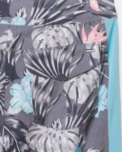 Essential Hibiscus Boardshort 20" -Quality Apparel Shop hsp22vmb 03912 dark grey 3