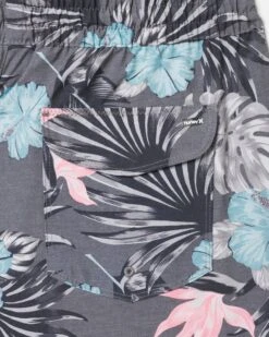 Essential Hibiscus Volley Boardshort 18" -Quality Apparel Shop hsp22vms 03918 dark grey 3