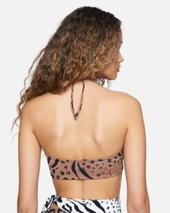 Animix Reversible Tie Front Halter Bikini Top -Quality Apparel Shop ht1138 animix latte 3