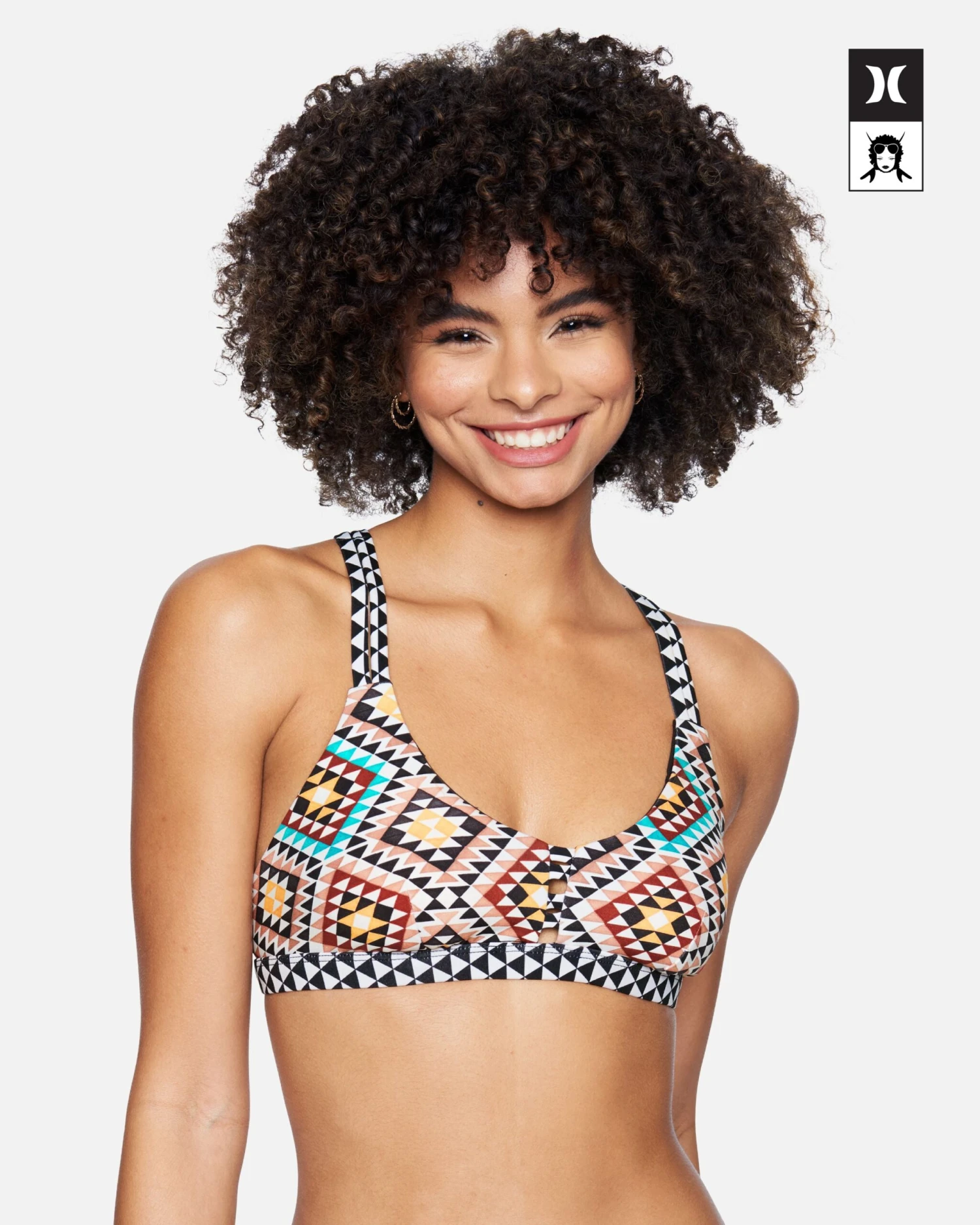 Hurley X Black Girls Surf Max Mosaic Geo Scoop Bikini Top 1 Hurley X Black Girls Surf Max Mosaic Geo Scoop Bikini Top