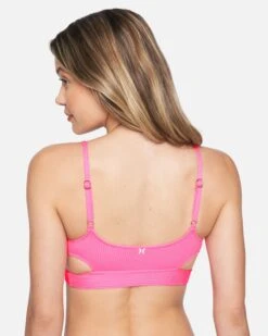 Texture Beach Bralette Bikini Top -Quality Apparel Shop ht1155 pink guava 3