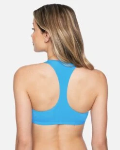 One And Only Solid Reversible Scoop Bikini Top -Quality Apparel Shop ht1194 skyline blue jungle jade 3