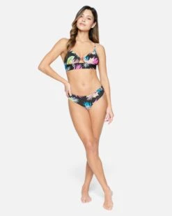 Hana Reversible Bralette -Quality Apparel Shop ht1227 black tiki multi 3
