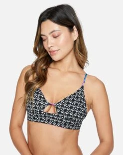Hana Reversible Bralette -Quality Apparel Shop ht1227 black tiki multi 4