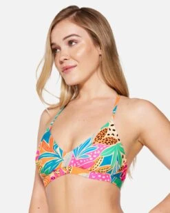 Bahia Adjustable Bikini Top -Quality Apparel Shop ht1294 electric pink 2