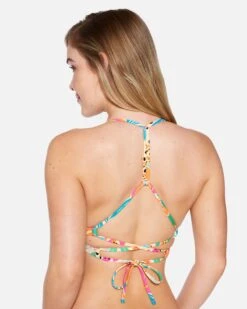 Bahia Adjustable Bikini Top -Quality Apparel Shop ht1294 electric pink 3