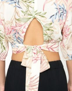 SUMMER PALM FLOUNCE TOP 8 SUMMER PALM FLOUNCE TOP -Quality Apparel Shop hu003w3 cream multi 4