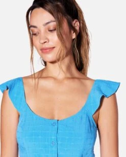 Window Pane Crop Top -Quality Apparel Shop hu027w3 blue 4