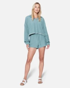 Trista Henley Hoodie -Quality Apparel Shop hu030f3 blue 4