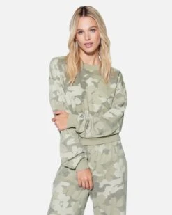 Floraflage Crewneck -Quality Apparel Shop hu042f3 khaki 1