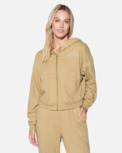 Playa Crop Zip Up Hoodie 10 Playa Crop Zip Up Hoodie -Quality Apparel Shop hu058f3 tan 1