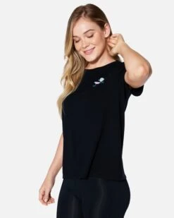 BE HAPPY CLASSIC TEE -Quality Apparel Shop hu089k3 black 3