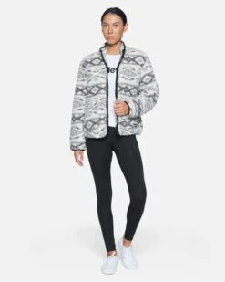 Printed Full Zip Sherpa Jacket -Quality Apparel Shop hur022azt aztec 4