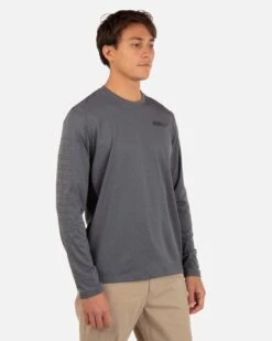 H2O-Dri Easton Fastlane Upf Long Sleeve -Quality Apparel Shop mat0000720 black heather 3