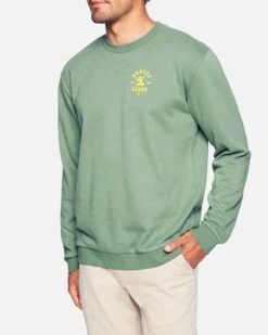 Lazy Days Light Fleece Crewneck -Quality Apparel Shop mft0009250 spiral sage 3