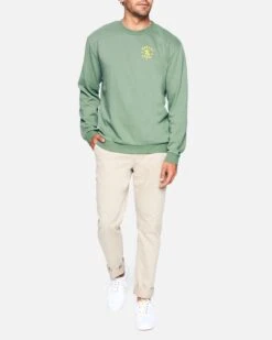 Lazy Days Light Fleece Crewneck -Quality Apparel Shop mft0009250 spiral sage 4